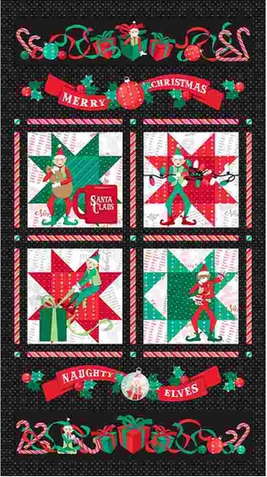 Marcus Fabrics NAUGHTY ELVES PANEL 23.5"