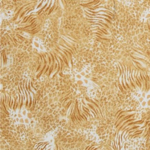 Out of Africa Mixed Animal Skins Tan.Priced per 25cm.