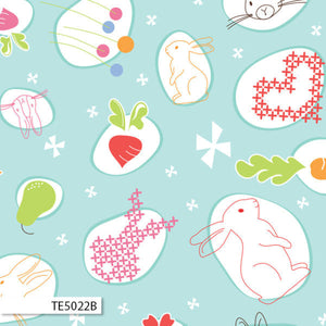 *PRE CUT*  Ella Blue - Bunny Trail BLUE - 1 METRE