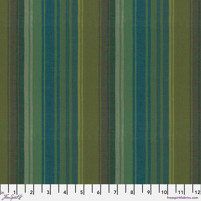 *Pre Order Kaffe Fassett WOVEN STRIPES WSGP004.TEAL Exotic Stripe..Priced per 25cm - due March/April 2025