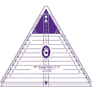 Marti Michell - Equilateral / 60 degree Trianle Ruler, Large (3"-9")  50% off