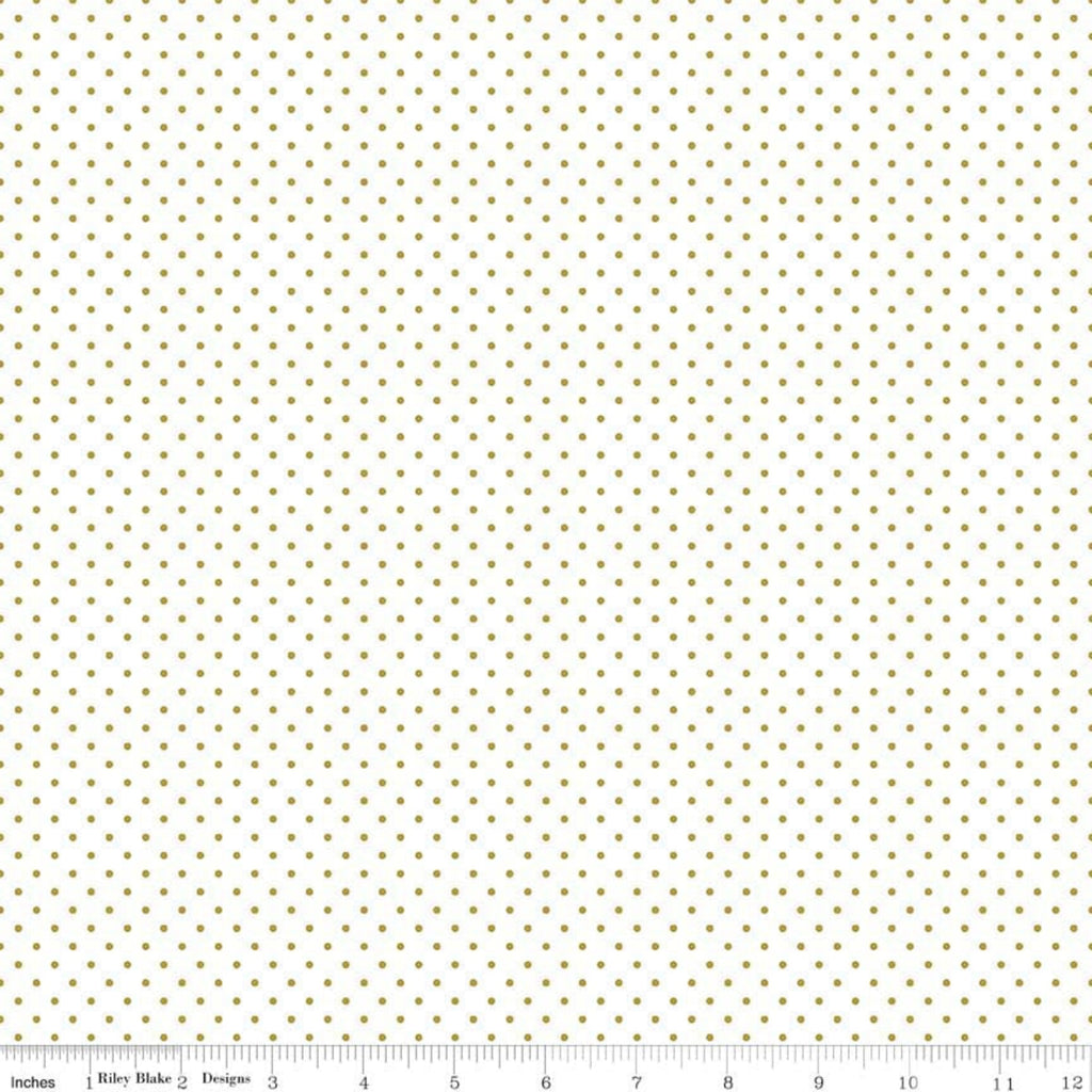 Sparkle Cotton SC660-GOLD Swiss Dots METALLIC.Priced per 25cm.