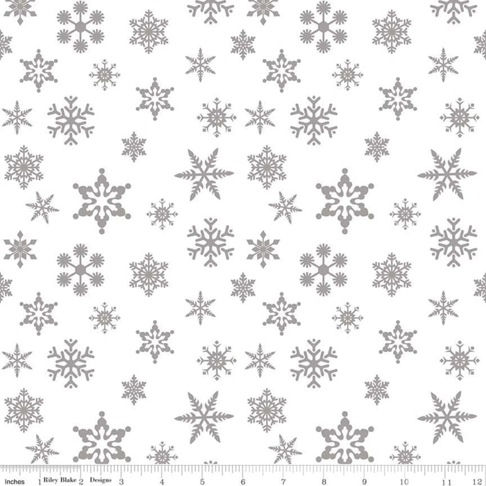 Sparkle Cotton SC566 SILVER METALLIC SNOWFLAKES.Priced per 25cm.