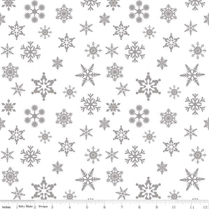 Sparkle Cotton SC566-SILVER METALLIC SNOWFLAKES.Priced per 25cm.