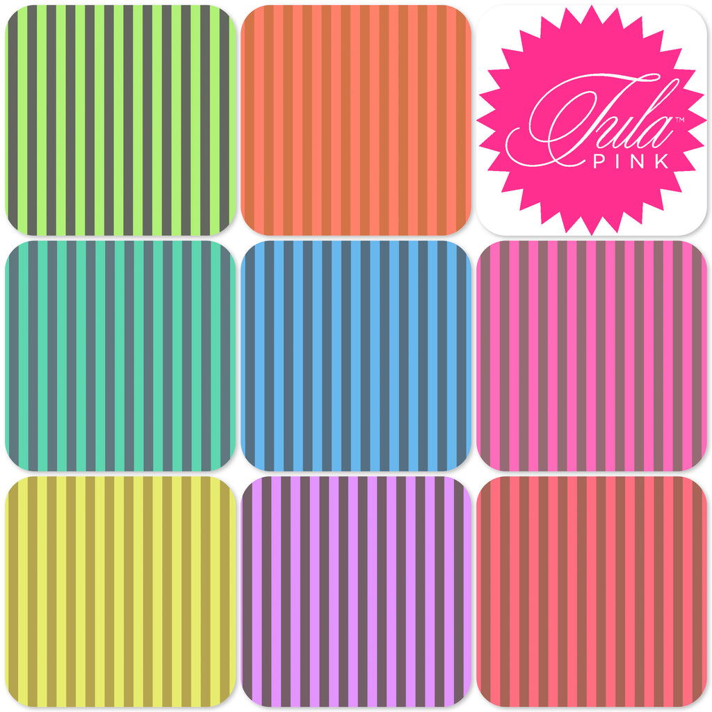 *#Neon True Colors by Tula Pink - One Metre bundle Stripes