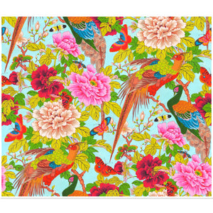 TEMPLE GARDEN Pheasants and Butterflies  - PWSL120.MULTI by Philip Jacobs.Priced per 25cm