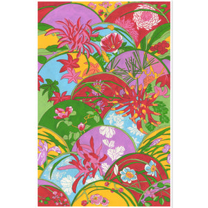 TEMPLE GARDEN Floral Fans - PWSL123.MULTI by Philip Jacobs.Priced per 25cm