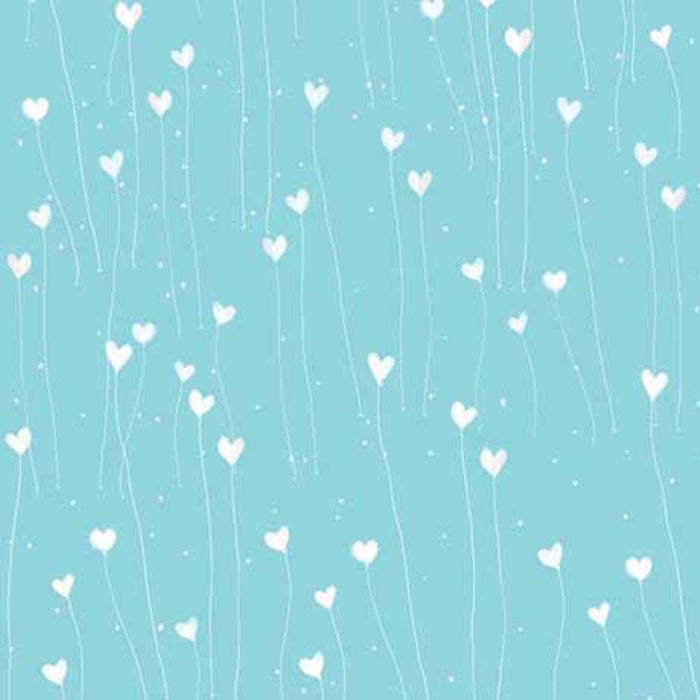 GIFT OF FRIENDSHIP HEARTS Light TEAL.Priced per 25cm.