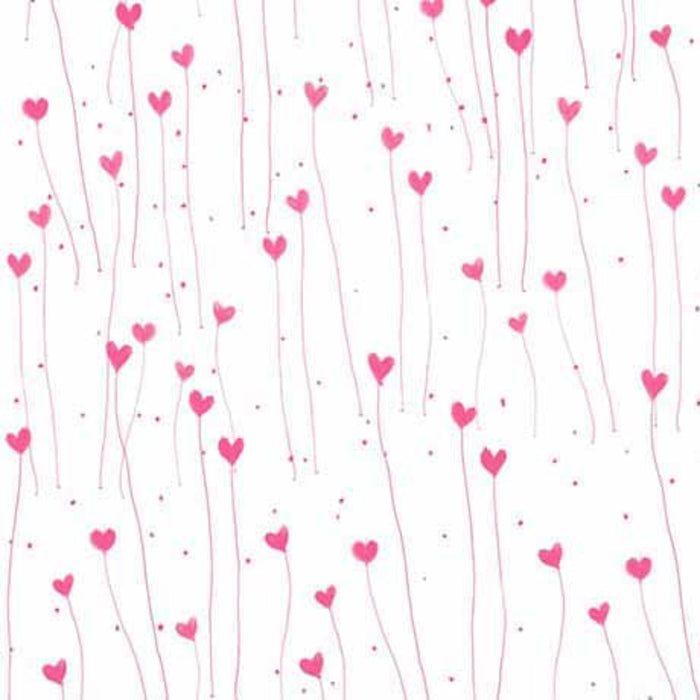 GIFT OF FRIENDSHIP HEARTS 26030ZP WHITE / PINK.Priced per 25cm.