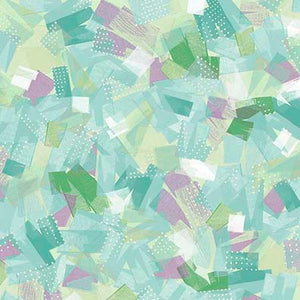 CONFETTI BLOSSOMS BRUSHSTROKES 26236H  SEAFOAM.Priced per 25cm