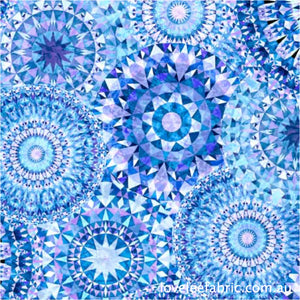 Jewelscape KALEIDOSCOPE MEDALLION OMBRE BLUE 28979 BL.Priced per 25cm.