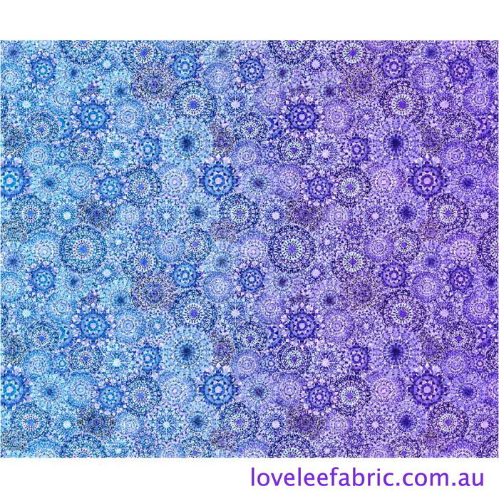 Jewelscape KALEIDOSCOPE MEDALLION OMBRE BLUE 28979 BL.Priced per 25cm.