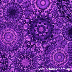 Jewelscape KALEIDOSCOPE MEDALLION PURPLE 28979 V.Priced per 25cm.