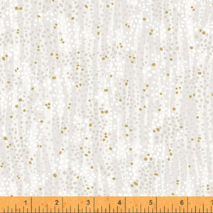 DEWDROP by Whistler Studios 52495M-20 Pebble Cotton / metallic embellished.Priced per 25cm
