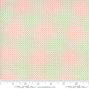 ESSENTIALLY YOURS  White Lipstic 8655 91 Mini Dot Red / Green.Priced per 25cm.