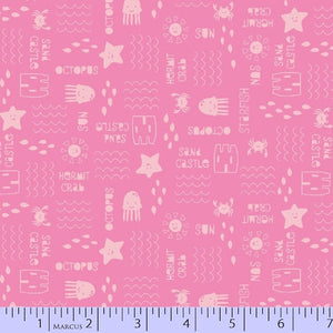 Marcus Fabric  Chasing Waves by Red Brolly - 9737-0124 - pink.Priced per 25cm