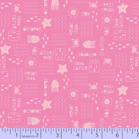 Marcus Fabric  Chasing Waves by Red Brolly - 9737-0124 - pink.Priced per 25cm