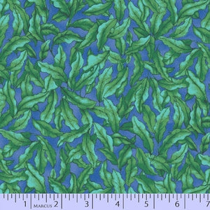 Marcus Fabrics - The Rainbow Fish Blue Algae 9751-0115.Priced per 25cm