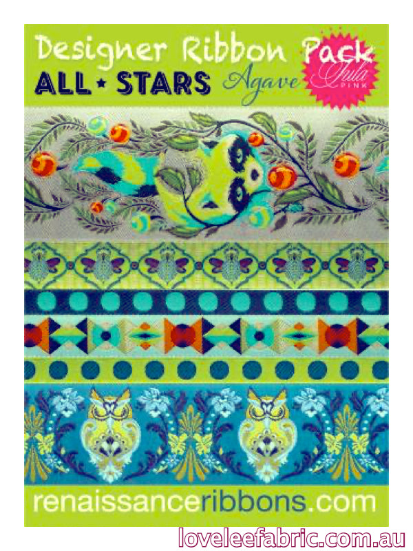 Renaissance Ribbon Pack All Stars Agave by Tula Pink