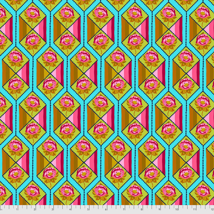 Bright Eyes - Facets AQUA by Anna Maria Horner PWAH157.Priced per 25cm