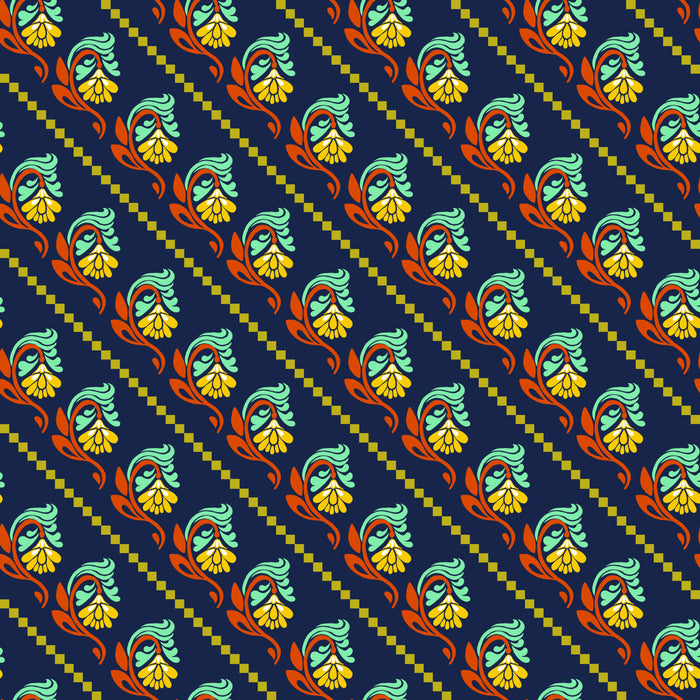 FLUENT Tilt - Navy by Anna Maria PWAH192.Priced per 25cm