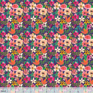 Forest Friends - Floral Mixture Plum by Mia Charro - Priced per 25Cm