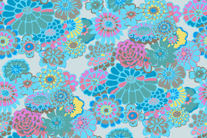 KFC Asian Circles - TURQUOISE.*LAST CHANCE Priced per 25cm
