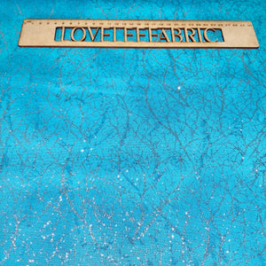 Windham Diamond Dust Metallic Texture CYAN BLUE 51394-24 Priced per 25cm.