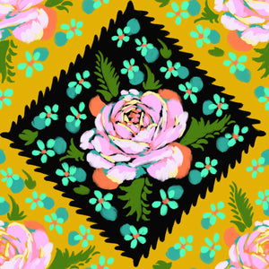 FLUENT Rose Tile - Butterscotch by Anna Maria PWAH191.Priced per 25cm
