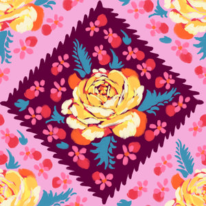 FLUENT Rose Tile - Plum by Anna Maria PWAH191.Priced per 25cm