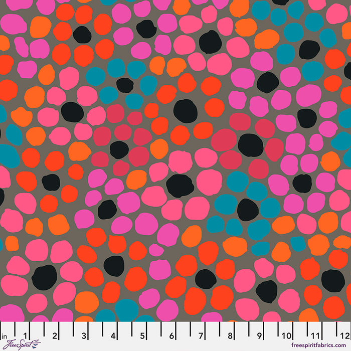 KFC Flower Dot GREY PWBM077.*LAST CHANCE Priced per 25cm