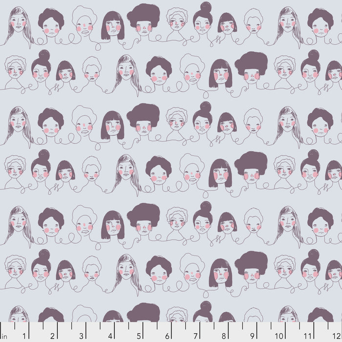 Long Distance by Courtney Cerutti Penpals in GRAY.Priced per 25cm