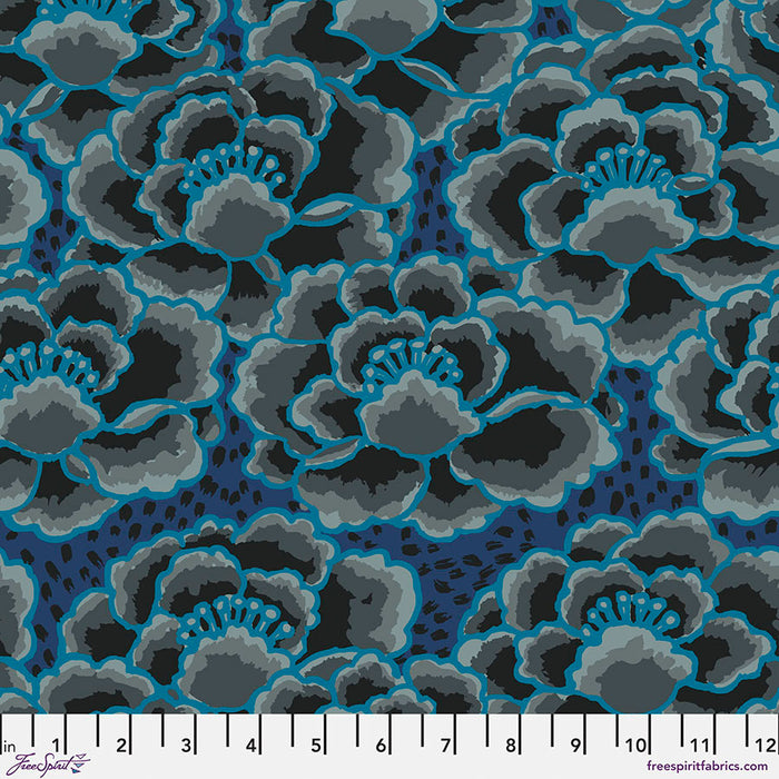 KFC Tonal Floral CHARCOAL PWGP197.Priced per 25cm