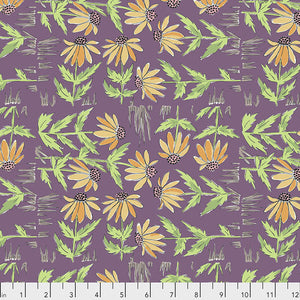 COLOR FUSION by Laura Heine Daisy - Plum PWLH018.PLUM.Priced per 25cm