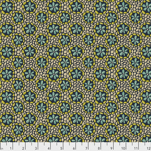 Land Art by Odile Bailloeul Stone Flowers - Navy PWOB024.NAVY.Priced per 25cm