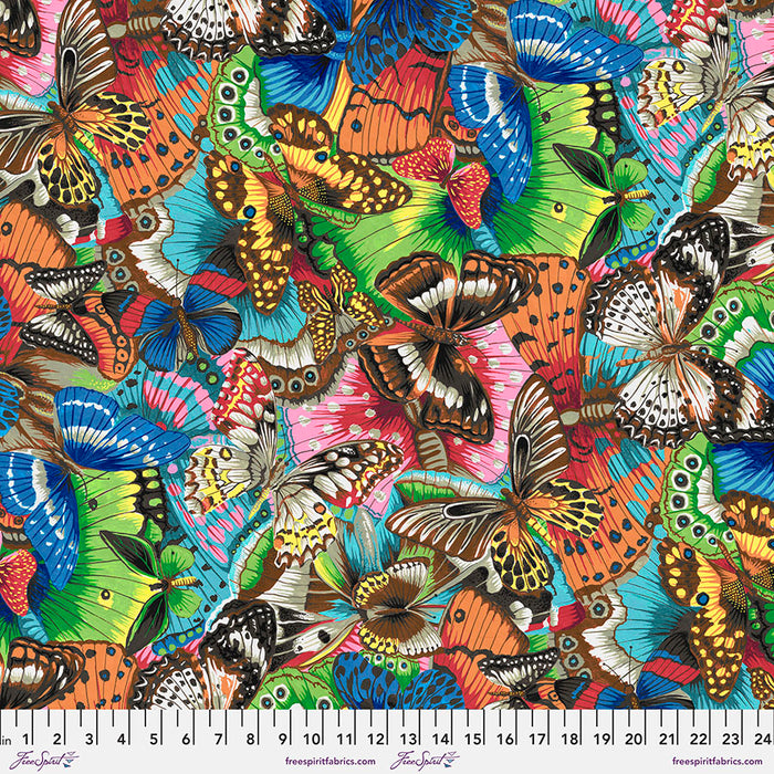 TREASURE ISLAND Tropical Butterflies MULTI PWSL107 by Philip Jacobs.Priced per 25cm