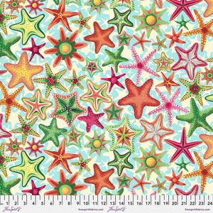 TREASURE ISLAND Starfish BLUE PWSL117 by Philip Jacobs.Priced per 25cm