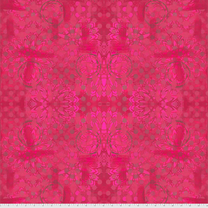 PIZZAZZ by Sue Penn PWSP026 Medallions Fuchsia.Priced per 25cm