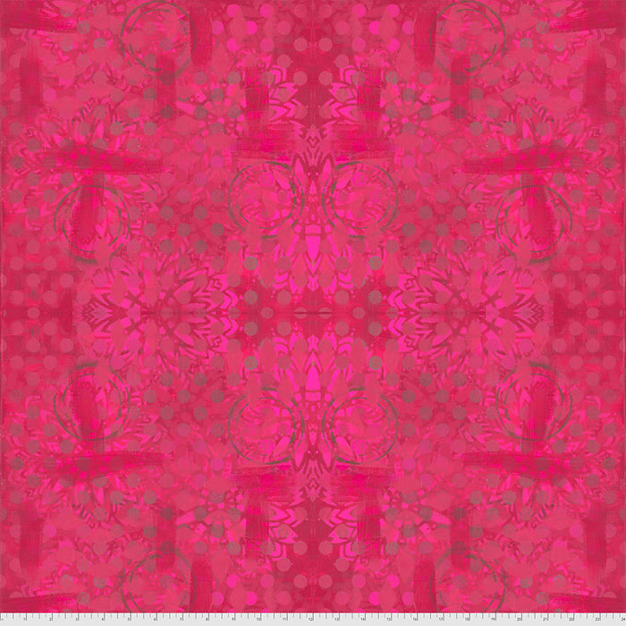 PIZZAZZ by Sue Penn PWSP026 Medallions Fuchsia.Priced per 25cm