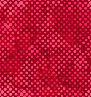 HAPPY BLOOMS by Sue Penn PWSP050.CRIMSON SPOTTY.Priced per 25cm