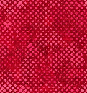 HAPPY BLOOMS by Sue Penn PWSP050.CRIMSON SPOTTY.Priced per 25cm