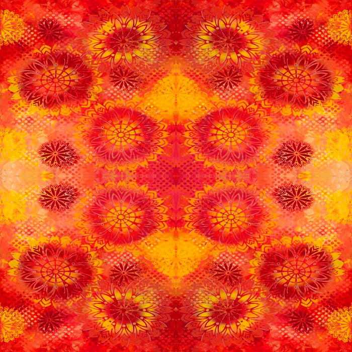 HAPPY BLOOMS by Sue Penn PWSP051.SUNBURST FLAME.Priced per 25cm