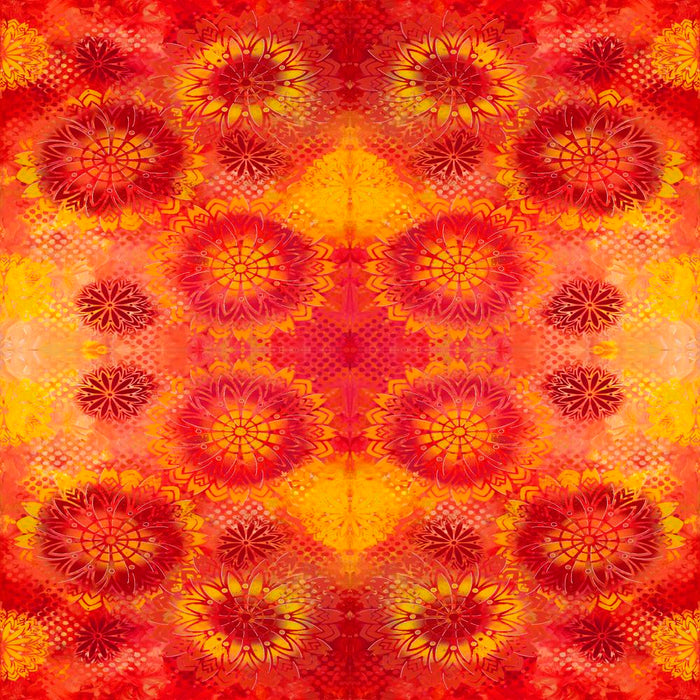 HAPPY BLOOMS by Sue Penn PWSP051.SUNBURST FLAME.Priced per 25cm