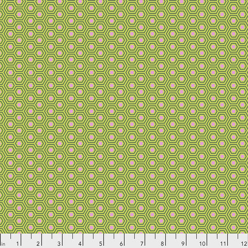 True Colors Hexy Juniper PWTP150 by Tula Pink.Priced per 25cm