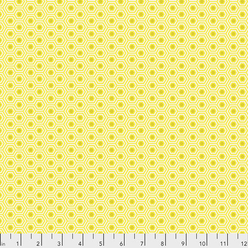 True Colors Hexy Sunshine PWTP150 by Tula Pink.Priced per 25cm