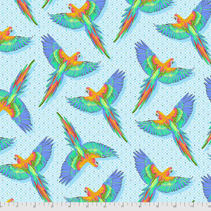 Daydreamer - Macaw Ya Later - Cloud - PWTP170.Priced per 25cm.Tula Pink