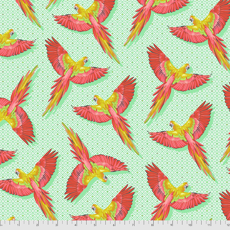 Daydreamer - Macaw Ya Later - MANGO - PWTP170. Priced per 25cm.Tula Pink