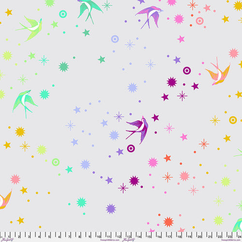 **True Colors Wideback by Tula Pink - Fairy Dust XL - Whisper  QBTP011.Priced per 50cm