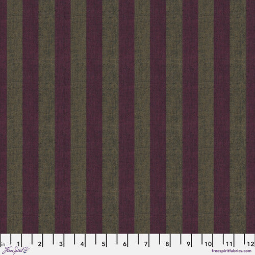 KFC Shot Stripes WIDE SSGP001.Cranberry. Priced per 25 Cm.