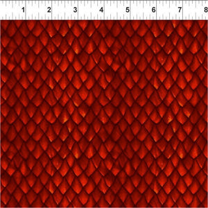 Dragons by Jason Yenter 6DRG-1, Dragon scales Red.Priced per 25 Cm.